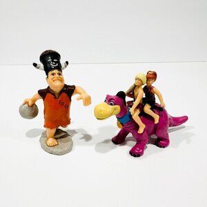 Vintage Dakin The Flintstones 1994 Movie Figures -Fred, Dino, Pebbles, Bamm-Bamm